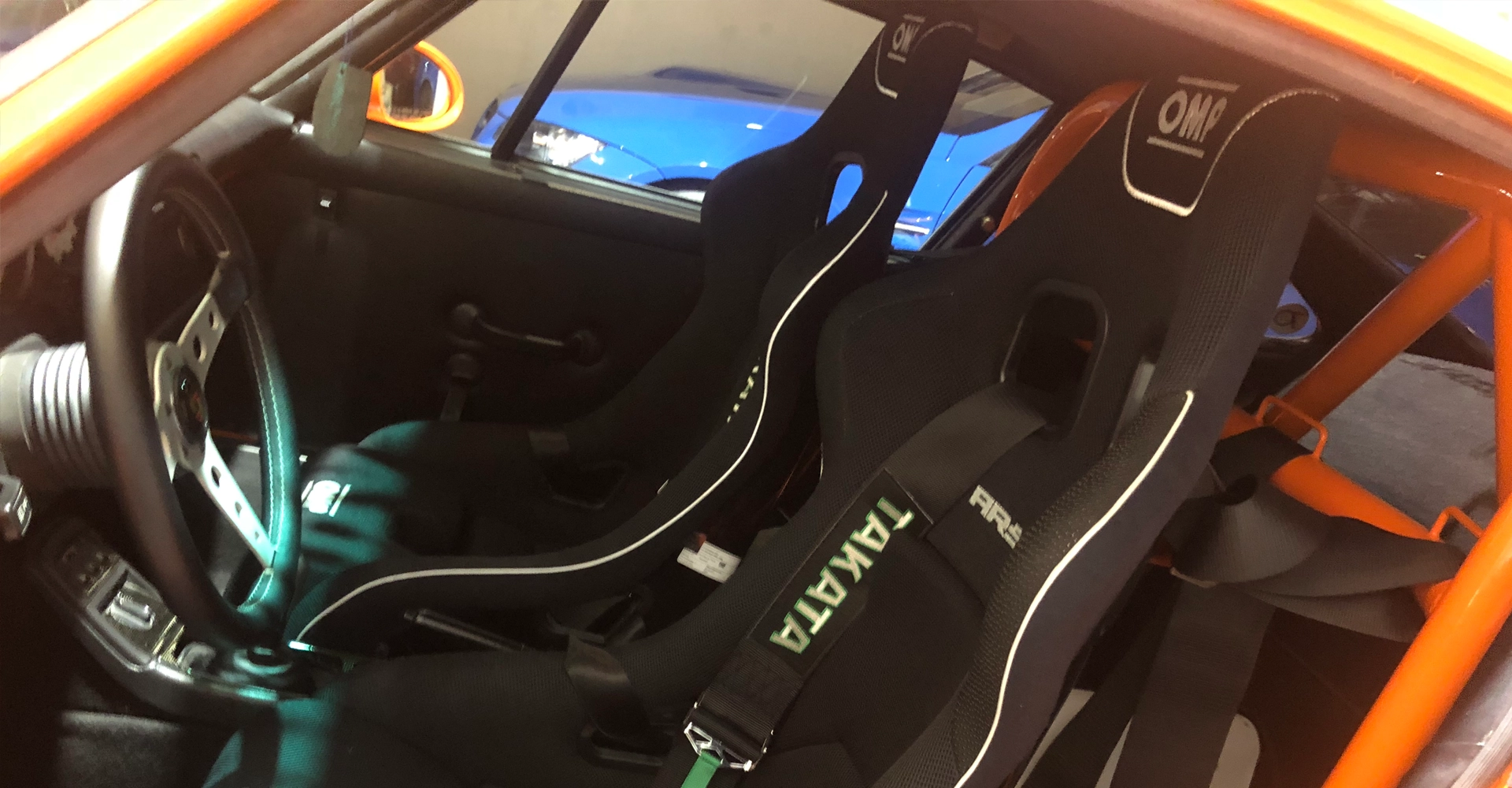 RWB cockpit with bucket seats