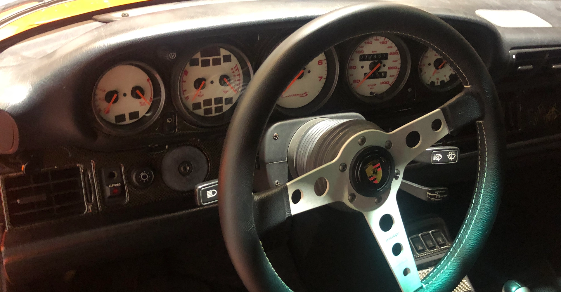 Classic Porsche instrument cluster